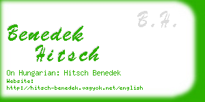 benedek hitsch business card